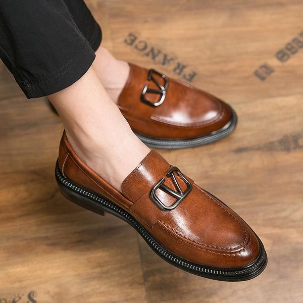 dress shoes cimim brand leather men fashion casual business luxury party wedding metal button, Black
dress shoes cimim brand leather men fashion casual business luxury party wedding metal button, Black