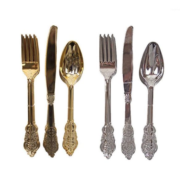 disposable western tableware imitation metal plastic carved embossed dinner set fq-ing1
disposable western tableware imitation metal plastic carved embossed dinner set fq-ing1