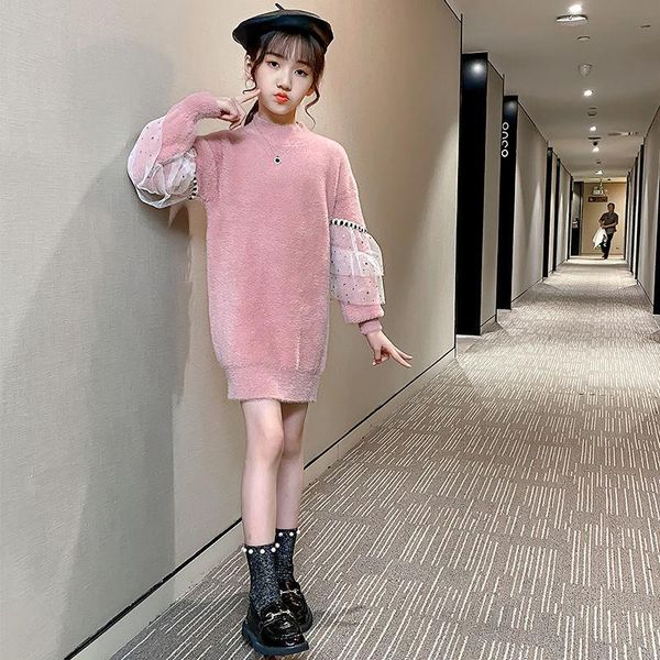 pullover girls mink sweater mid-length winter clothes big children warm clothing velvet bottoming shirt 3-15 years old, Blue
pullover girls mink sweater mid-length winter clothes big children warm clothing velvet bottoming shirt 3-15 years old, Blue