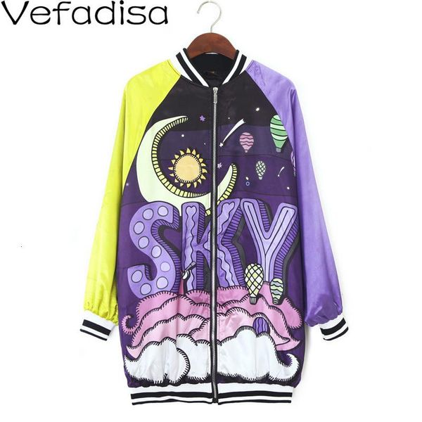women's jackets vefadisa hand-painted print coat woman 2021 autumn o-neck loose long sleeve zippers hit color streetwear qyf1413, Black;brown
women's jackets vefadisa hand-painted print coat woman 2021 autumn o-neck loose long sleeve zippers hit color streetwear qyf1413, Black;brown