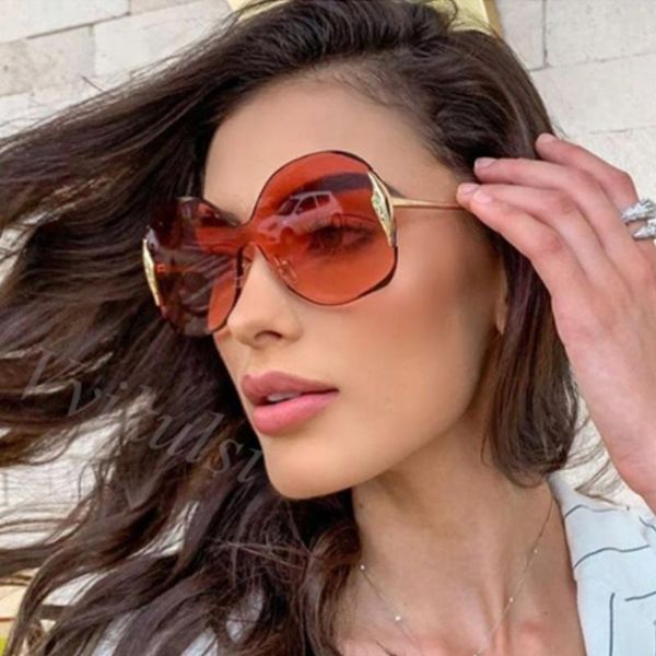 qulity rimless high shades sunglasses clear women luxury 2020 vintage sunglasses gradient lens designer ladies female nbasc, White;black
qulity rimless high shades sunglasses clear women luxury 2020 vintage sunglasses gradient lens designer ladies female nbasc, White;black