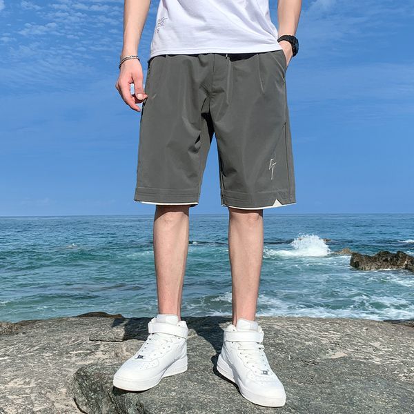 shorts men's 2020 new summer wear casual loose trendy beach pants, White;black
shorts men's 2020 new summer wear casual loose trendy beach pants, White;black