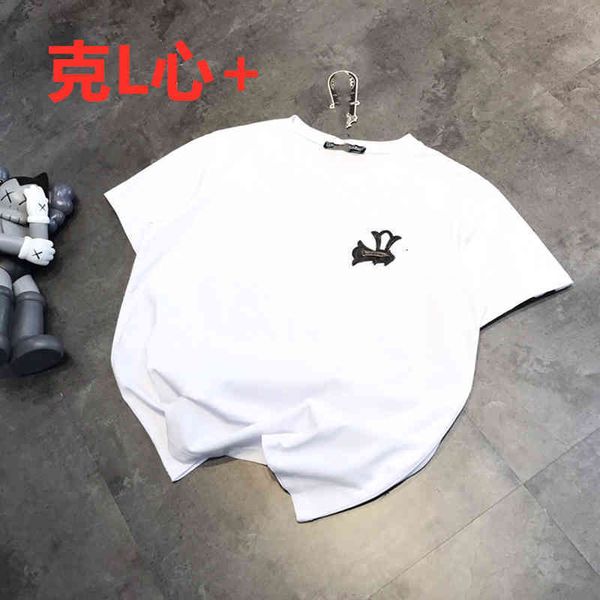 2022 factory wholesale new kelxin + summer nail skin concave convex printing simple men's and women's style cotton short sleeve t-, White
2022 factory wholesale new kelxin + summer nail skin concave convex printing simple men's and women's style cotton short sleeve t-, White