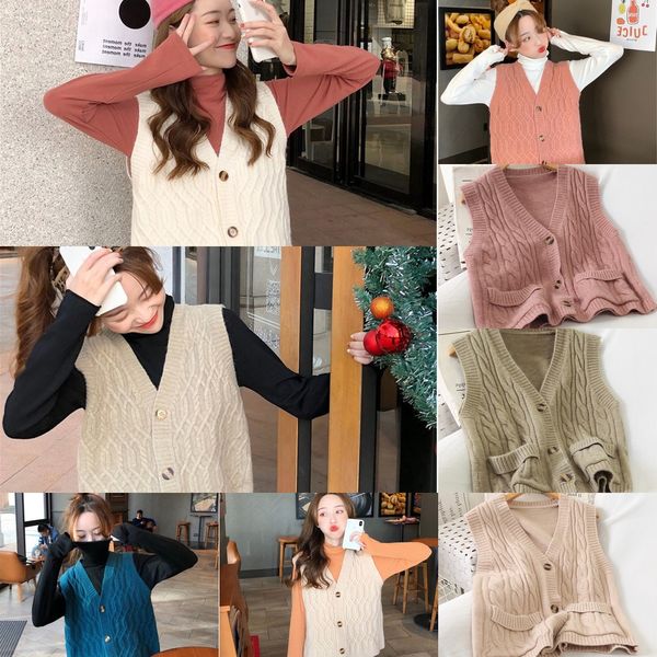 2020 new korean net red and westernized v-neck loose outer sleeveless cardigan women spring and autumn season vest vest vest zgbdq z, White;black
2020 new korean net red and westernized v-neck loose outer sleeveless cardigan women spring and autumn season vest vest vest zgbdq z, White;black