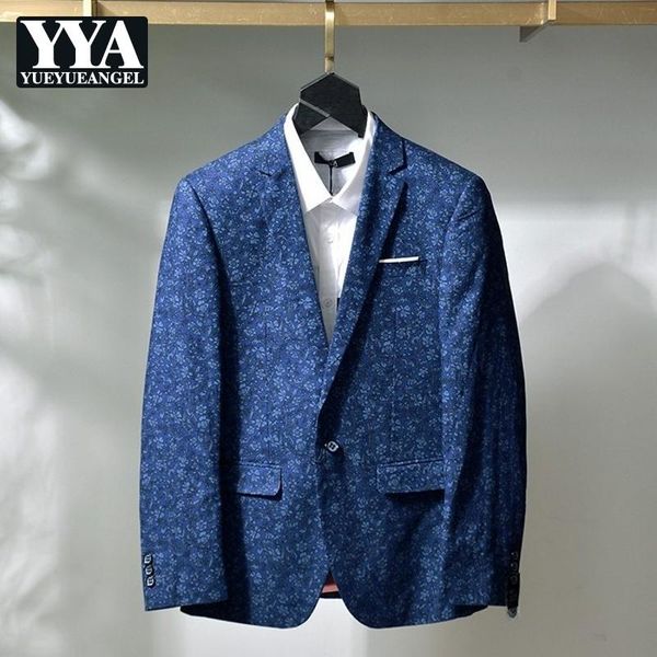 men slim casual blazer spring autumn fashion blue printed suit jacket turn-down collar single button business party formal coat, White;black
men slim casual blazer spring autumn fashion blue printed suit jacket turn-down collar single button business party formal coat, White;black