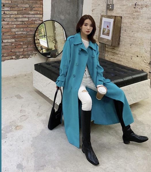 women's wool & blends double long cashmere coat whom in 2021 the south korea high-end temperament double-sided cloth, Black
women's wool & blends double long cashmere coat whom in 2021 the south korea high-end temperament double-sided cloth, Black