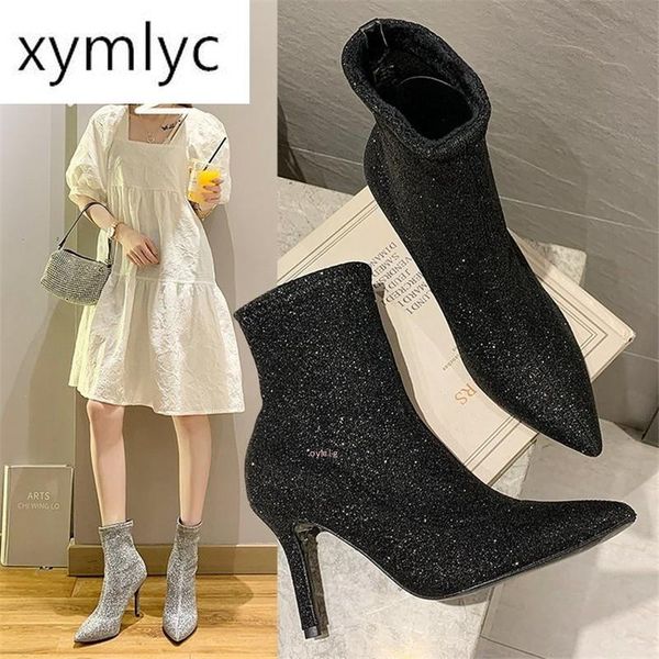 2020 autumn winter women elastic fabric boots fashion high heel set foot wear-resistant non-slip comfortable women ankle boots, Black
2020 autumn winter women elastic fabric boots fashion high heel set foot wear-resistant non-slip comfortable women ankle boots, Black