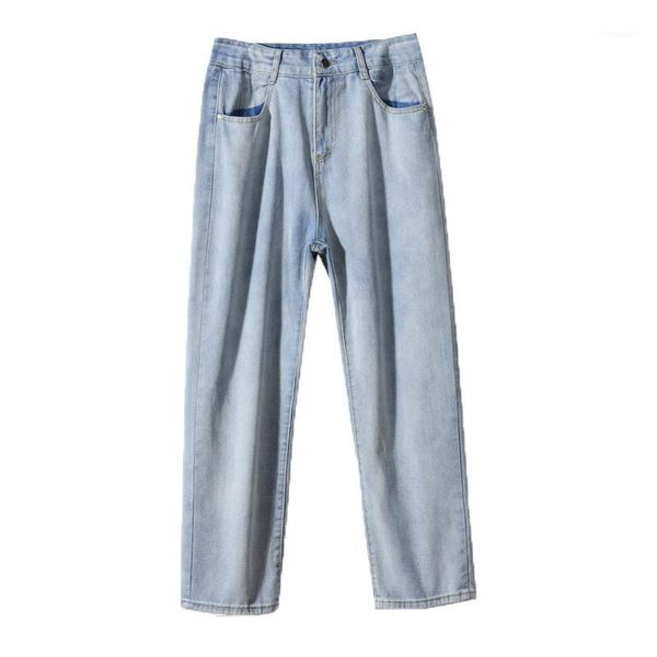 spring autumn 2020 retro denim cropped pants men's trend hong kong style casual loose straight wide wild leg jeans men1, Blue
spring autumn 2020 retro denim cropped pants men's trend hong kong style casual loose straight wide wild leg jeans men1, Blue