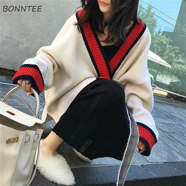 cardigan women spring ulzzang patchwork beige fashion femme knitted zip-up chic lace up casual jumpers elegant v-neck sweater1, White
cardigan women spring ulzzang patchwork beige fashion femme knitted zip-up chic lace up casual jumpers elegant v-neck sweater1, White