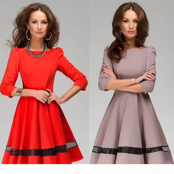 new women clothes autumn spring ol big swing pleated dress sleeve solid colo wholesale and drop shipping, Black;gray
new women clothes autumn spring ol big swing pleated dress sleeve solid colo wholesale and drop shipping, Black;gray