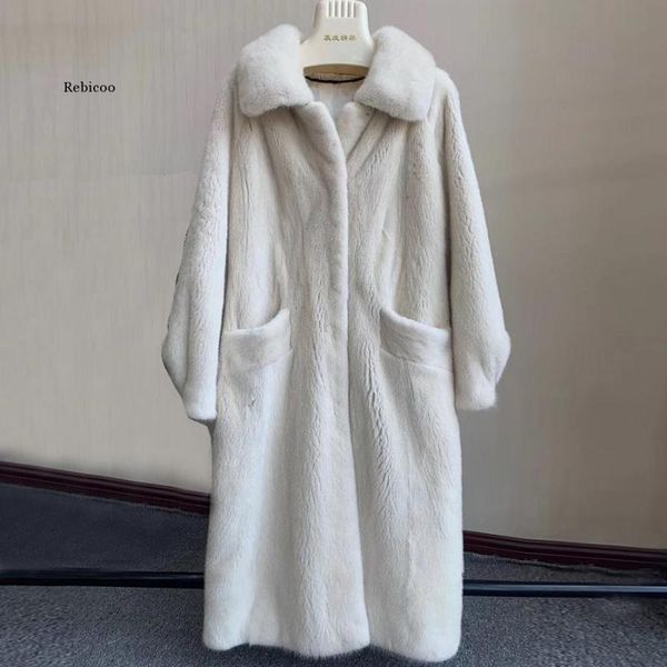 women's fur & faux long style women fashoin luxurious imported fake coats winter warm thick jacket turn down collar full pelt, Black
women's fur & faux long style women fashoin luxurious imported fake coats winter warm thick jacket turn down collar full pelt, Black