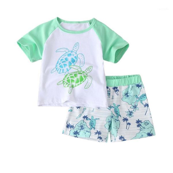 kancoold baby boy cartoon multicolor turtle color matching short-sleeved t-shirt + flowers and trees printed elastic shorts suit1, White
kancoold baby boy cartoon multicolor turtle color matching short-sleeved t-shirt + flowers and trees printed elastic shorts suit1, White
