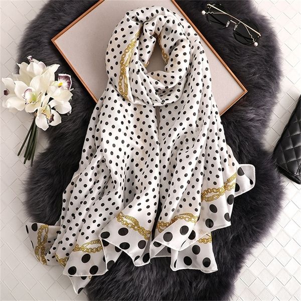 spring summer silk women print polka dot pashmina shawl foulard femme hijab scarf bufanda invierno mujer new y201007, Blue;gray
spring summer silk women print polka dot pashmina shawl foulard femme hijab scarf bufanda invierno mujer new y201007, Blue;gray
