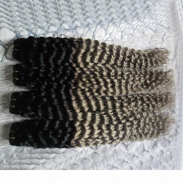 grey hair weave bundles 4pcs brazilian curly virgin hair double weft t1b gray ombre brazilian hair 400g, Black 
grey hair weave bundles 4pcs brazilian curly virgin hair double weft t1b gray ombre brazilian hair 400g, Black