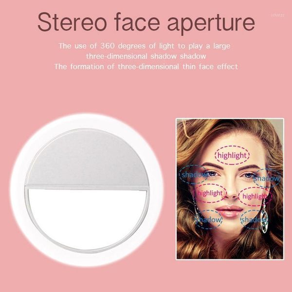 fashion selfie light portable led ring light fill for smart phone white1