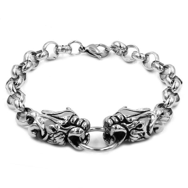 Gothic Tiger Head Bracelet Stainless Steel Biker Bracelet Animal Tiger Mens SJB0344, Black
Gothic Tiger Head Bracelet Stainless Steel Biker Bracelet Animal Tiger Mens SJB0344, Black