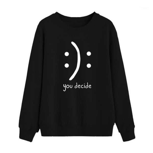 women sweatshirt cotton pullover casual o-neck long sleeve smile print ladies spring autumn streetwear female sweatshirts1, Black
women sweatshirt cotton pullover casual o-neck long sleeve smile print ladies spring autumn streetwear female sweatshirts1, Black