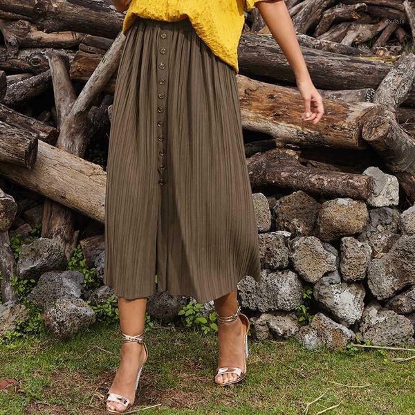 new arrivals women clothes elastic waist pleated long skirts casual single breasted split ladies skirt 2020 elegant bottom1, Black
new arrivals women clothes elastic waist pleated long skirts casual single breasted split ladies skirt 2020 elegant bottom1, Black