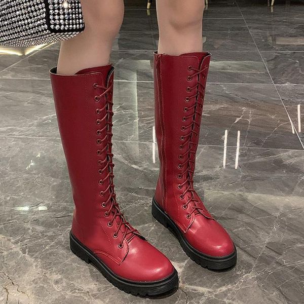 rimocy fashion cross strap pu leather knee high boots women chunky platform winter long boots woman short plush warm shoes mujer, Black
rimocy fashion cross strap pu leather knee high boots women chunky platform winter long boots woman short plush warm shoes mujer, Black