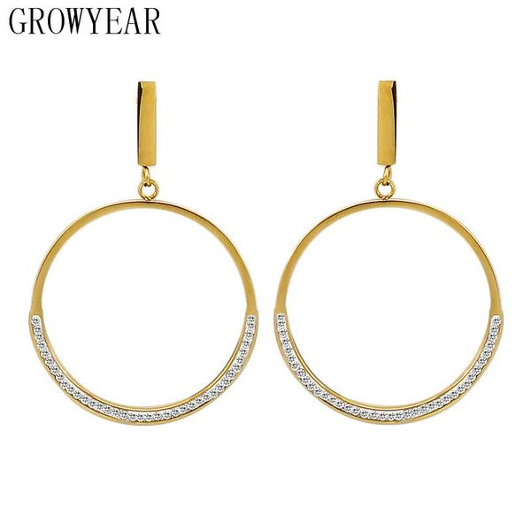 hoop & huggie growyear girls crystal drop fashion earrings loop for women stainless steel material jewelry round gold color, Golden;silver
hoop & huggie growyear girls crystal drop fashion earrings loop for women stainless steel material jewelry round gold color, Golden;silver