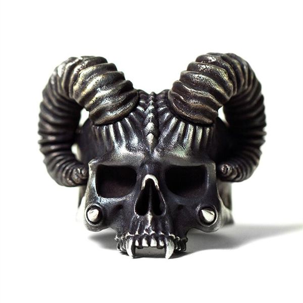 eyhimd unique silver color 316l stainless steel ring horned devil evil skull rings mens womens punk biker jewelry, Golden;silver
eyhimd unique silver color 316l stainless steel ring horned devil evil skull rings mens womens punk biker jewelry, Golden;silver
