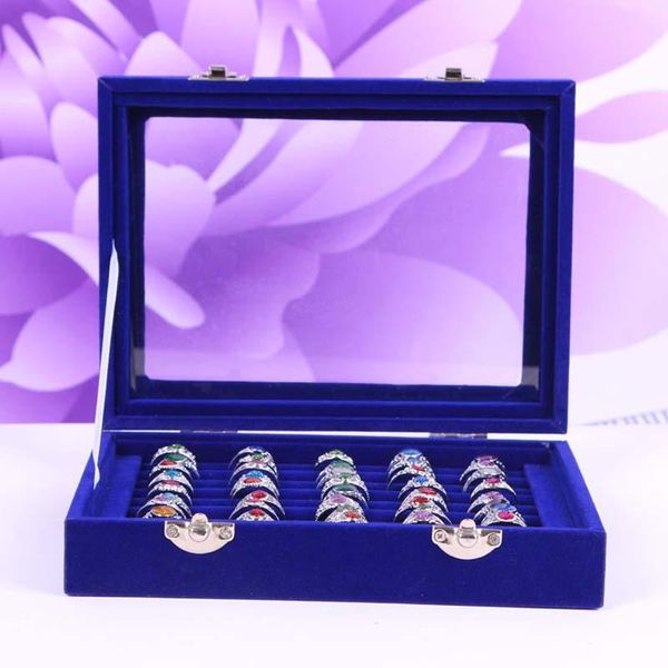 new blue 7 slots velvet display case box earring ring organizer jewelry tray cufflink storage showcase with clear glass lid, Pink;blue
new blue 7 slots velvet display case box earring ring organizer jewelry tray cufflink storage showcase with clear glass lid, Pink;blue