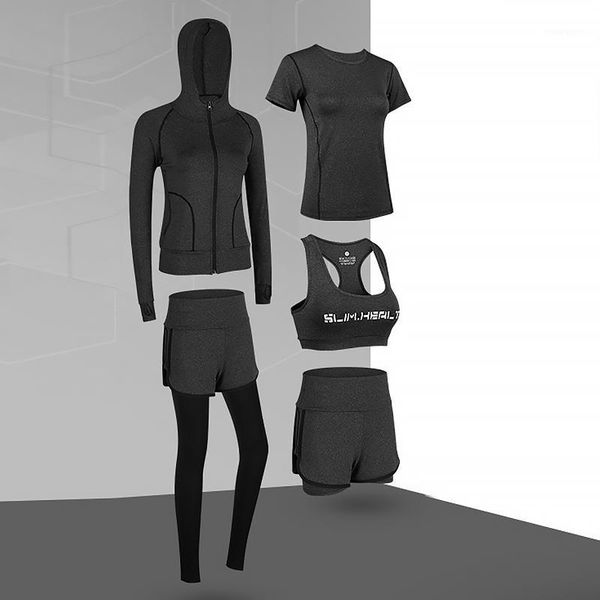 running sets 2021 tracksuit for women yoga set 5-piece gym clothes sports bra + leggings wear slim suits1, Black;blue
running sets 2021 tracksuit for women yoga set 5-piece gym clothes sports bra + leggings wear slim suits1, Black;blue