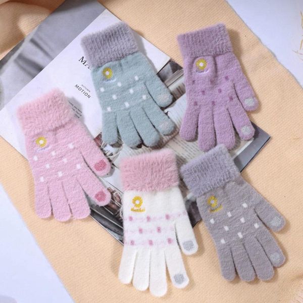 women' cashmere knitted winter gloves daisy flower knitted women autumn winter warm thick gloves outdoor skiing, Blue;gray
women' cashmere knitted winter gloves daisy flower knitted women autumn winter warm thick gloves outdoor skiing, Blue;gray