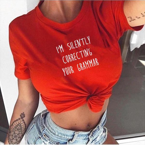 im silently correcting your grammar t shirt women fashion funny slogan grunge tumblr graphic vintage tees outfits, White
im silently correcting your grammar t shirt women fashion funny slogan grunge tumblr graphic vintage tees outfits, White