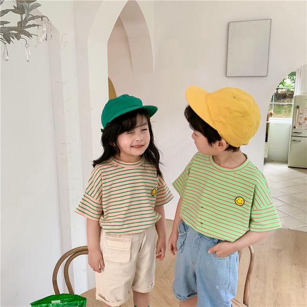 summer cotton short sleeve striped t shirts boys girls cartoon loose tees clothes y200704, Blue
summer cotton short sleeve striped t shirts boys girls cartoon loose tees clothes y200704, Blue