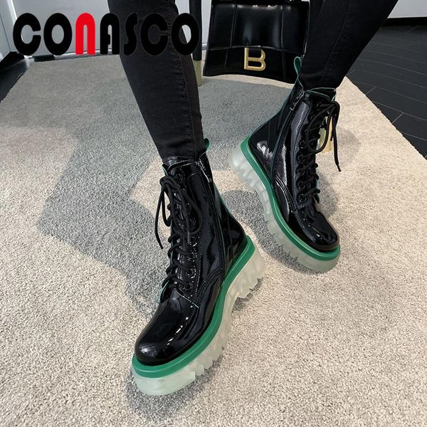 conasco popular cool women ankle boots fashion genuine leather autumn winter 2020 new lace-up platforms zip short boots woman, Black
conasco popular cool women ankle boots fashion genuine leather autumn winter 2020 new lace-up platforms zip short boots woman, Black