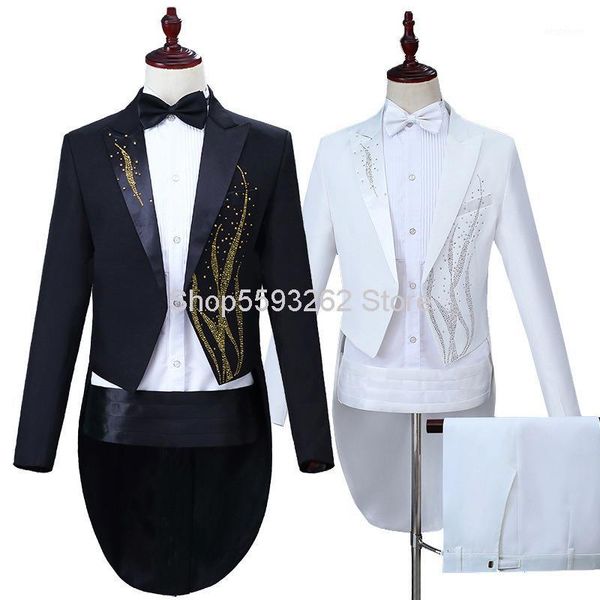 men's suits & blazers men performance dress seaweed colored diamond tuxedo black white magician meisheng singer command service suit1, White;black
men's suits & blazers men performance dress seaweed colored diamond tuxedo black white magician meisheng singer command service suit1, White;black