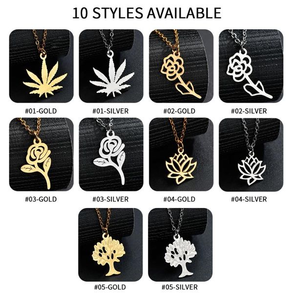pendant necklaces stainless steel fashion plant leaf necklace charm chain for women men girls jewelry accessories trendy, Silver
pendant necklaces stainless steel fashion plant leaf necklace charm chain for women men girls jewelry accessories trendy, Silver
