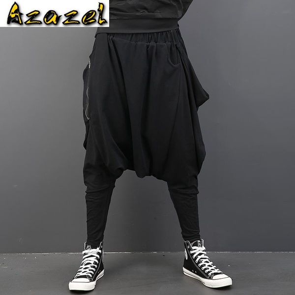 europe autumn and winter men's new zipper loose leisure harem pants personality fashion men collapse pants male trousers, Black
europe autumn and winter men's new zipper loose leisure harem pants personality fashion men collapse pants male trousers, Black