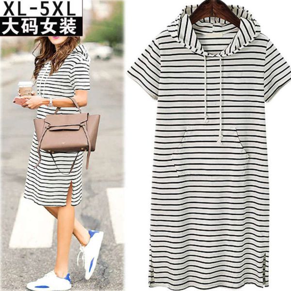 style spring / new summer 2021 fat mm large fashion hooded loose thin striped dress for women, Black;gray
style spring / new summer 2021 fat mm large fashion hooded loose thin striped dress for women, Black;gray