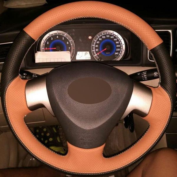 diy brown black genuine leather hand-stitched car steering wheel cover for toyota corolla 2006-2010 matrix 2009 auris 2007
diy brown black genuine leather hand-stitched car steering wheel cover for toyota corolla 2006-2010 matrix 2009 auris 2007