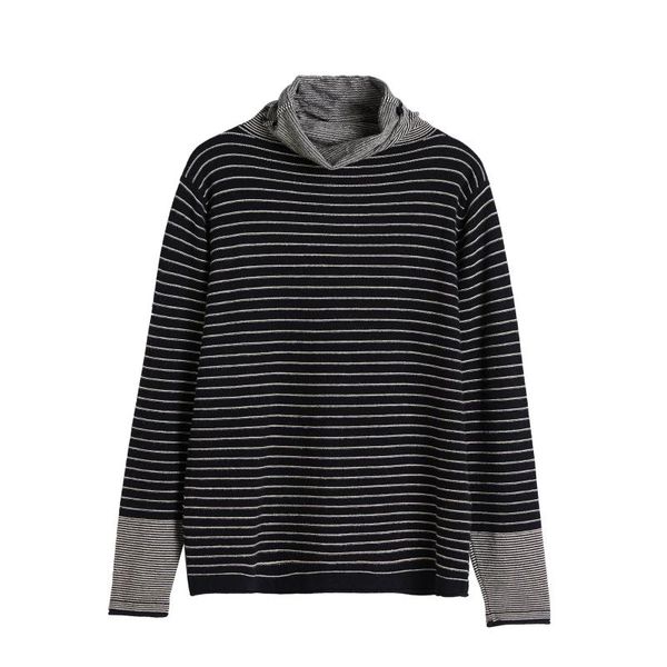 women's sweaters sweater women striped turtlenck autumn loose plus-sized retro artistic sleeve pullover female knitted clothes casual t, White;black
women's sweaters sweater women striped turtlenck autumn loose plus-sized retro artistic sleeve pullover female knitted clothes casual t, White;black