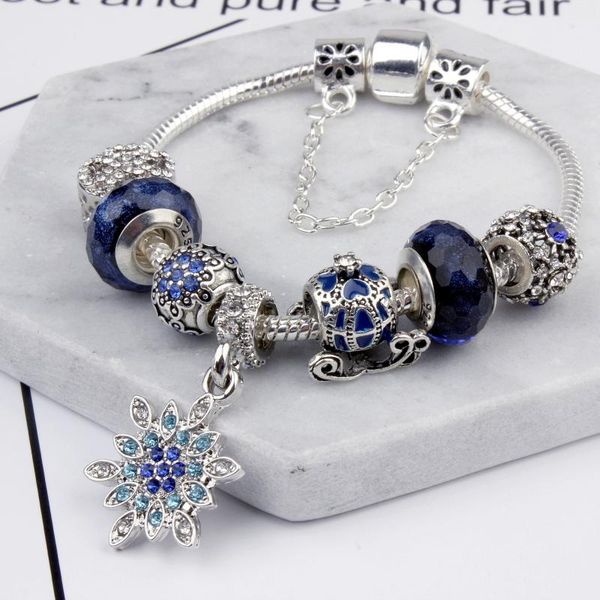 charm bracelets europe and america creativity christmas snowflake pumpkin car diy glass beads blue starry bracelet, Golden;silver
charm bracelets europe and america creativity christmas snowflake pumpkin car diy glass beads blue starry bracelet, Golden;silver