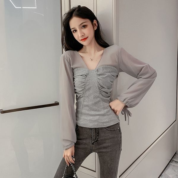 jktyn long early coat t-shirt sleeve autumn v-neck short 2019 new online red light mature women's t-shirt fashion yazeo, White
jktyn long early coat t-shirt sleeve autumn v-neck short 2019 new online red light mature women's t-shirt fashion yazeo, White