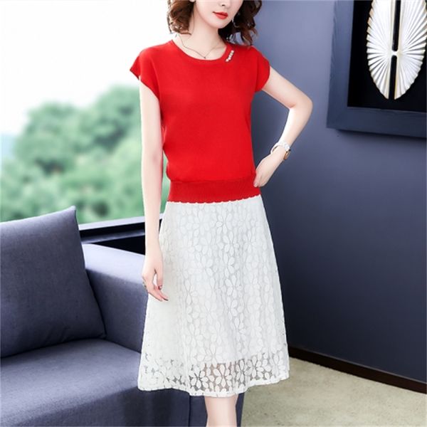 female fashion sets with of two pieces summer clothes and skirt femme deux suit women's gr3l, White
female fashion sets with of two pieces summer clothes and skirt femme deux suit women's gr3l, White