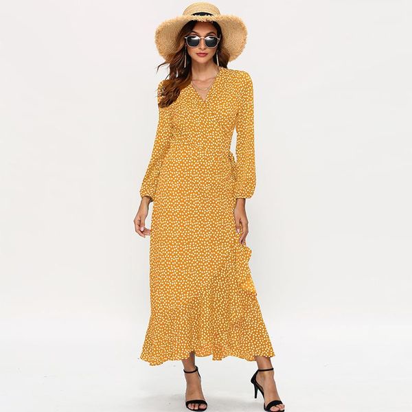 boho long dress women v neck split floral print beach dresses long sleeve ruffle maxi dress wave point vestidos mujer, Black;gray
boho long dress women v neck split floral print beach dresses long sleeve ruffle maxi dress wave point vestidos mujer, Black;gray