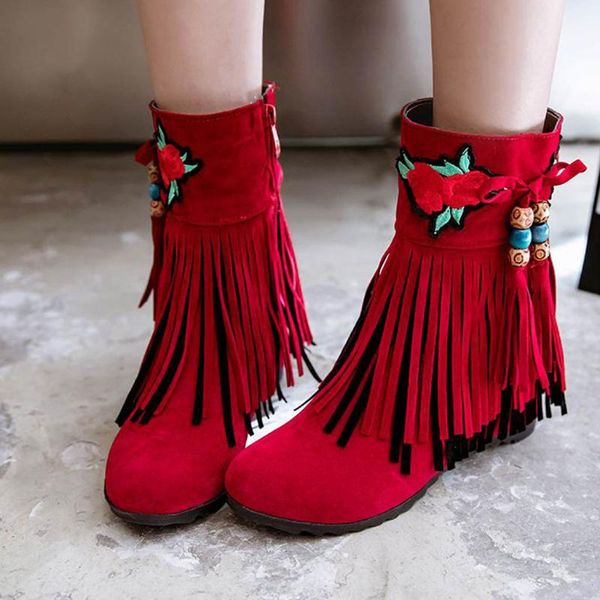 boots 2021 autumn women warm flock for suede long fringe winter embroidered tassel booties ladies casual shoes, Black
boots 2021 autumn women warm flock for suede long fringe winter embroidered tassel booties ladies casual shoes, Black