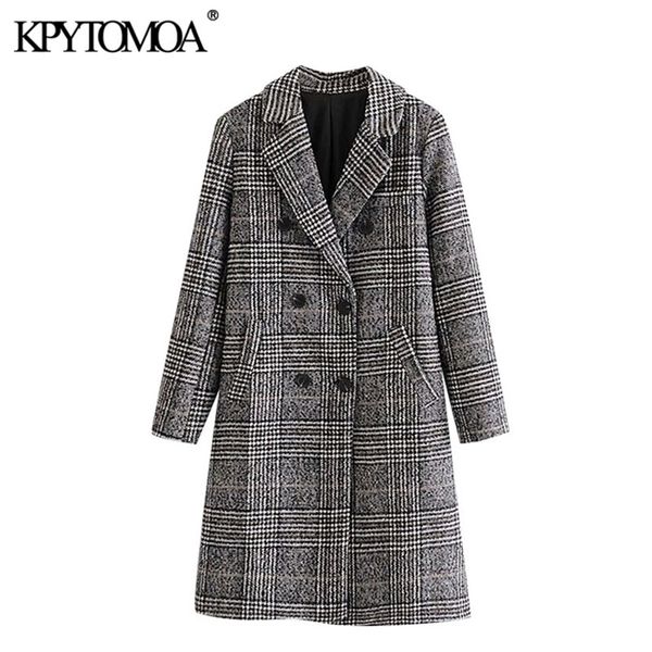 kpytomoa women fashion double breasted houndstooth woolen coat vintage long sleeve back vent female outerwear chic overcoat 201216, Black
kpytomoa women fashion double breasted houndstooth woolen coat vintage long sleeve back vent female outerwear chic overcoat 201216, Black