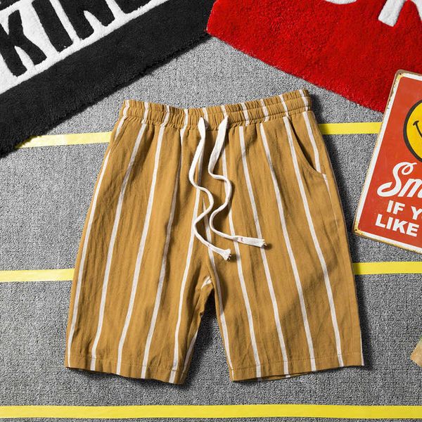 2019 style summer cotton hemp men's large casual sports striped shorts, White;black
2019 style summer cotton hemp men's large casual sports striped shorts, White;black