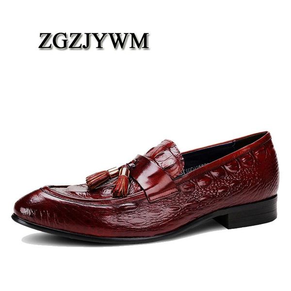 zgzjywm new breathable black/red dress genuine leather crocodile style pointed toe wedding business wedding shoes with tassel
zgzjywm new breathable black/red dress genuine leather crocodile style pointed toe wedding business wedding shoes with tassel