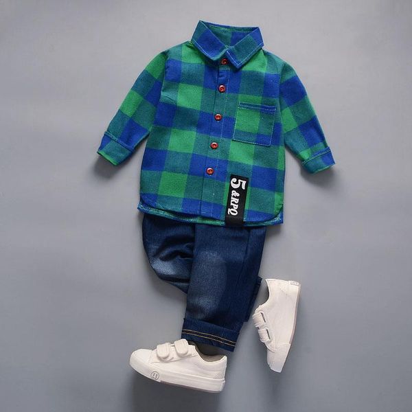 clothing sets fashion children clothes set autumn boys cotton plaid shirt+denim trousers two-piece kids casual suit 1-4y, White
clothing sets fashion children clothes set autumn boys cotton plaid shirt+denim trousers two-piece kids casual suit 1-4y, White
