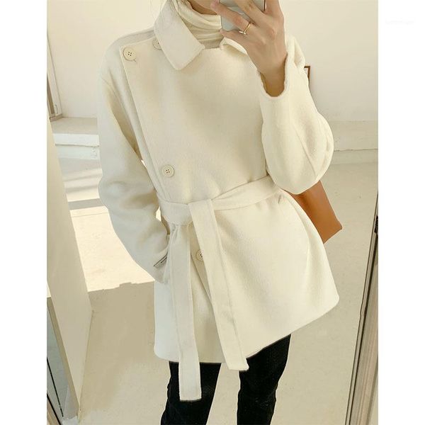 women's wool & blends moxi cardigan women's winter style east gate bandage waist closing temperament double faced cashmere coat 70, Black
women's wool & blends moxi cardigan women's winter style east gate bandage waist closing temperament double faced cashmere coat 70, Black