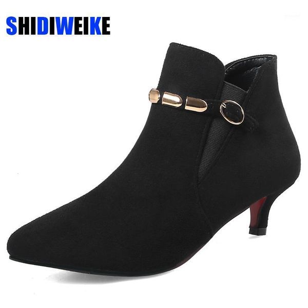 boots 2021 women ankle buckle strap plus size ladies thin high heels female flock metal elastic band autumn winter classic shoes1, Black
boots 2021 women ankle buckle strap plus size ladies thin high heels female flock metal elastic band autumn winter classic shoes1, Black