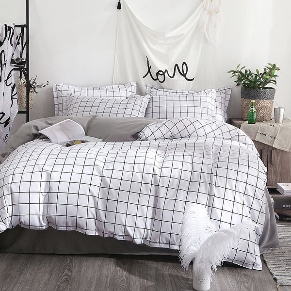 solstice home textile black lattice duvet cover pillowcase bed sheet simple boy girls bedding sets 3/4pcs single double bedlinen c0223
solstice home textile black lattice duvet cover pillowcase bed sheet simple boy girls bedding sets 3/4pcs single double bedlinen c0223