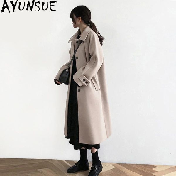 ayunsue 2020 long wool coat женщин корейской зимы осени куртка женщин моды элегантный черный шинель abrigos para mujer kj5964, Black
ayunsue 2020 long wool coat женщин корейской зимы осени куртка женщин моды элегантный черный шинель abrigos para mujer kj5964, Black